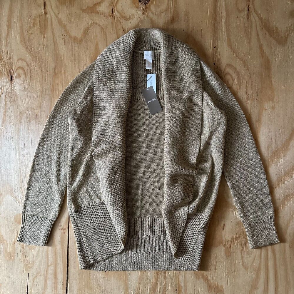Chico's Addison Shine Cardigan NWT (Size Medium)